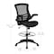 Flash Furniture Mesh Drafting Chair, Padded Flip-up, Back, Seat, Frame: Black BL-X-5M-D-GG - alternate 9